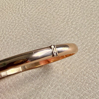 1961 Signed Swedish Vintage SOLID 18k gold hinged bangle 25.1g - 7.25 inch oval interior