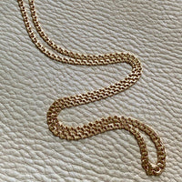 20.5 Inch longer length! Vintage Swedish Double-link necklace - Solid 18k gold