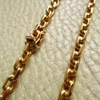 1985 Chunky 4.7mm Vintage Swedish 18k Gold 51g Biker Chain Necklace – 19.5" Length