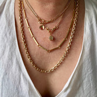 YUM! 1979 Swedish Vintage 81g Biker Link Chain Necklace 18k Gold – 24 Inch Length