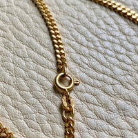 Forever curb link necklace - Excellent long length 27.75 inch length - Vintage Italian 18k gold chain