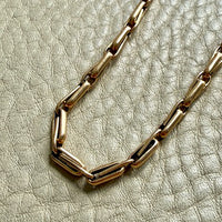1917 Antique Swedish Double Fetter Watch Chain Necklace in 18k Gold - 17.6 inch length