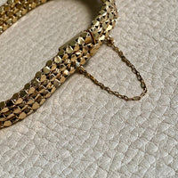 Honeycomb link triple strand bracelet - 18k gold - 7 inch length