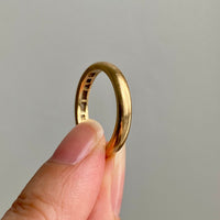 1950s Swedish vintage 18k gold band ring - size 7