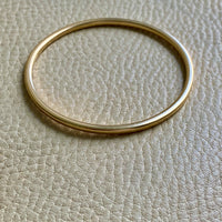 Vintage Scandinavian 14k solid gold bangle 1967-1973 - 8 inch interior circumference