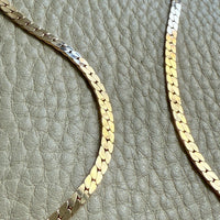 EXCELLENT! Vintage Italian 18k gold special tight curb chain mirrored necklace by Balestra- 17 inch length