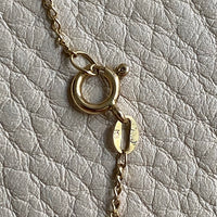 Petite 18k gold crystal pendant necklace - Vintage Swedish