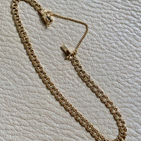 1944 Delicate 18k double-link solid gold bracelet - Göteborg, Sweden - 7.5 inch length