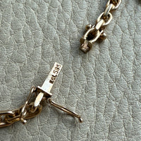 RARE Midcentury Era 14k gold Graduated Biker Link Necklace Signed Edvin Einar & C Larsen - 17.8 inch length