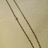 9k Gold English Oval Link Necklace - 17.75 inch length