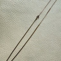 14k Gold Danish Vintage Skinny Biker Link Chain Necklace, Signed - 20 inch length