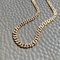 1954 Swedish Vintage 18k gold pressed curb link necklace - 18.7 inch length