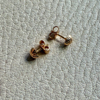 Vintage 18k solid gold starburst stud earrings with shorter posts