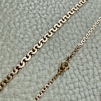 Vintage 18k gold Virola Link Necklace - Graduated width - 17.4 inch length