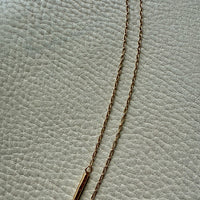Antique Cable Link Necklace with Barrel Clasp - Solid 18k gold - 18.3 inch length