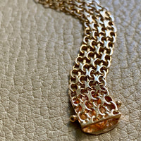 1968 Triple row star link bracelet in 18k gold - 7.25 inch length