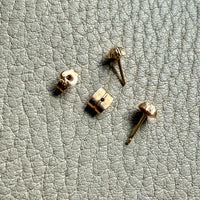 Vintage 18k solid gold starburst stud earrings with shorter posts