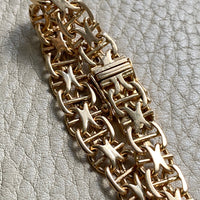 1961 X-link variation 18k gold bracelet - Vintage Swedish - 7 inch length