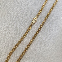 WEIGHTY!! 18k Gold Chunky Biker Chain Necklace - By Classic Italian Maker Balestra - 20 inch length