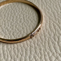 1978 Swedish vintage SOLID 18k gold hinged bangle 18.2g - Size 6 7/8