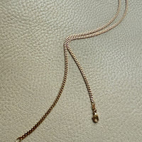 Vintage 18k gold pressed curb link necklace - 17.75 inch length