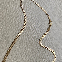 Vintage 18k gold pressed curb link necklace - 18.5 inch length