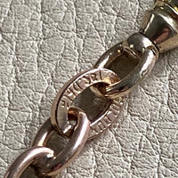 Antique Watch Chain with tiny leaf pattern - 14k gold with 10k rose gold detail