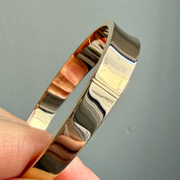 1960s era Vintage Danish 14k Gold Hinged Bangle Bracelet – 7 inch Interior Circumference