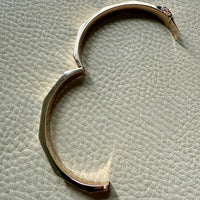 SPECTACULAR!! 10 Sided Geometric Hinged Bangle in 14k Yellow Gold - 1970s era - by Fleming Lund- 6.75 inch