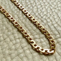 STUNNING Vintage Virola Link Necklace 18k Gold – 22.5 Inch Length