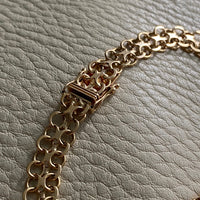 Solid 18k gold silky x-link bracelet, vintage 1970 Swedish