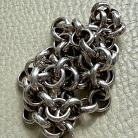 Chunky Chubby Sterling Silver Vintage Rolo Link Necklace – 18 Inch Length