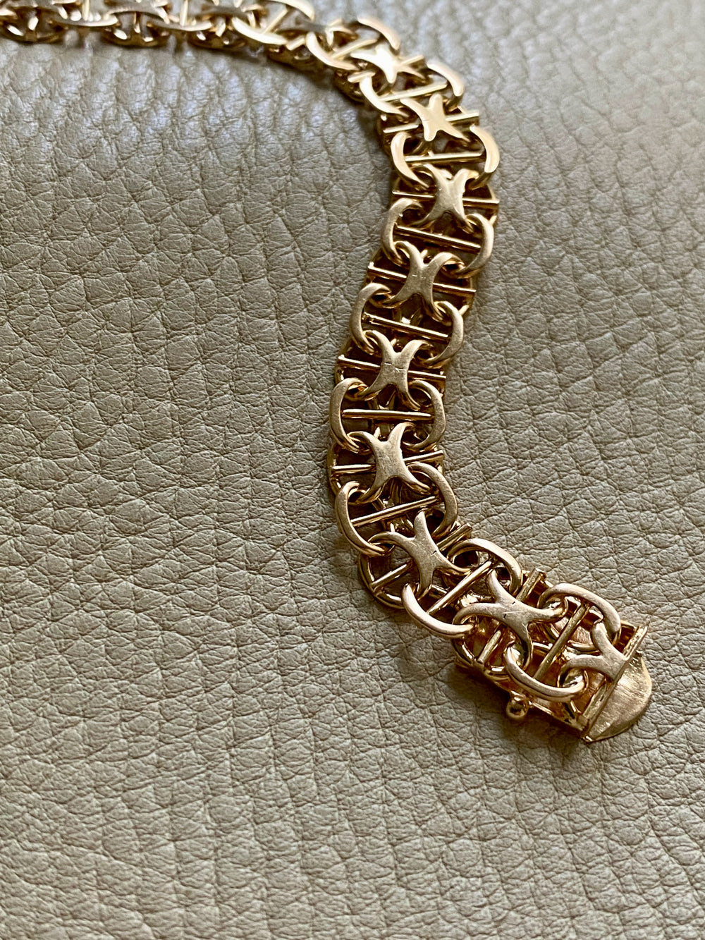 1963 Star link variation 18k gold bracelet - Vintage Swedish - 7.5 inch length