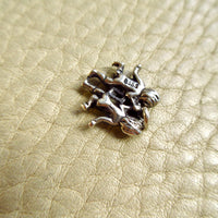 Vintage Silver Gemini Zodiac Charm or Pendant – 0.75 inch Drop