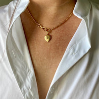18k Gold Bar-Link Watch Chain Necklace with Dog Clip - 16.4 inch length