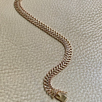 1956 Swedish vintage Herringbone bracelet in 18k gold - 7.8 inch length