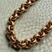 18k gold vintage rolo link necklace penelopepenelope.com