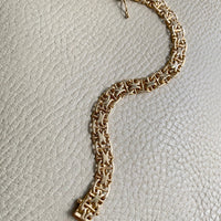 1961 X-link variation 18k gold bracelet - Vintage Swedish - 7 inch length
