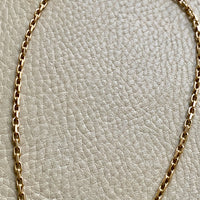 Vintage Danish Chunky Biker Link Chain Necklace in 14k Gold - 18.9 Inch length