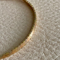 SLEEK! 18k gold tri-color vintage chevron pattern bracelet - 7 inch length