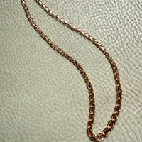 1960 Swedish Vintage Tulip Link Necklace in Rosy 18k gold - 16.3 inch length