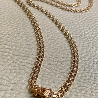 Long 18k gold vintage necklace - Slinky x-link by Tore Clareus - 24 inch length