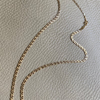 Vintage 18k gold pressed curb link necklace - 18.5 inch length