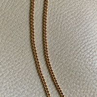 1917 Antique Swedish 18k gold watch chain necklace - 19.5 inch length