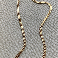 1938 Pressed Curb Link Watch Chain Necklace in 18k Gold - 15.6 inch length