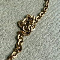 Italian Midcentury era Vintage Flat Oval link long chain in 18k gold - 32.3 inch length