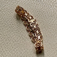 1963 Star link variation 18k gold bracelet - Vintage Swedish - 7.5 inch length