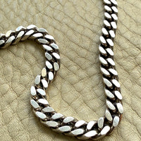 Vintage Italian Sterling Silver Curb Link Chain Necklace by Balestra – 20.25 Inch Length