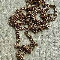 Vintage Swedish 18k Gold Curb Link Necklace – 24.5 Inch Length