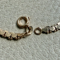 Midcentury era Italian Mirrored Shimmer Link Necklace in 18k Gold - 17.75 inch length